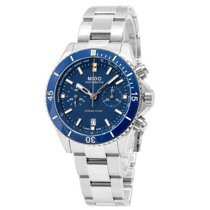 Mido Ocean Star Chronograph Titanium Blue Dial Automatic Diver's M026.627.44.041.00 200M Men's Watch