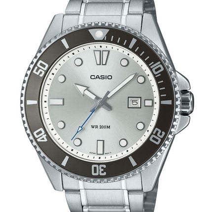 Casio Standard Analog Stainless Steel Silver Dial Quartz MDV-107D-7AV 200M Men's Watch