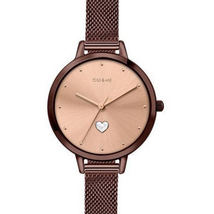 Oui  Me Petite Amourette Rose Gold Sunray Dial Stainless Steel Quartz ME010221 Womens Watch