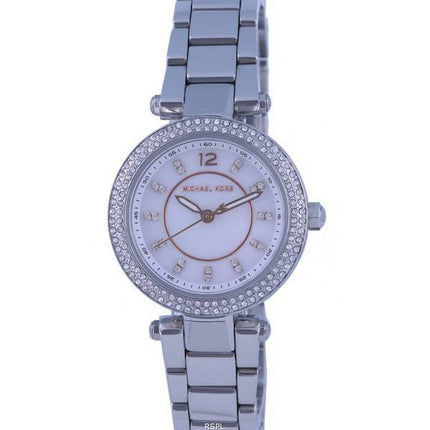 Michael Kors Mini Parker Crystal Accents Silver Dial Quartz MK6932 Womens Watch