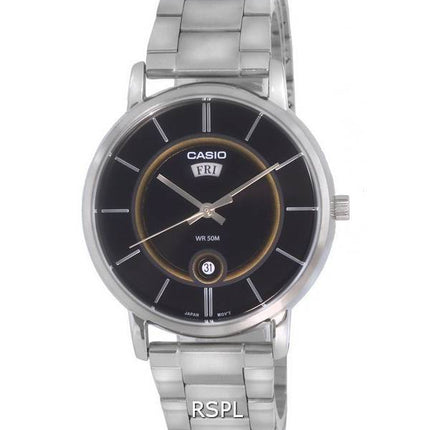 Casio Analog Stainless Steel Black Dial Quartz MTP-B120D-1A MTPB120D-1 Mens Watch