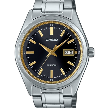 Casio Standard Analog Stainless Steel Black Dial Quartz MTP-B180D-1A2V Men's Watch