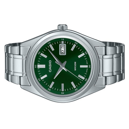 Casio Standard Analog Stainless Steel Green Dial Quartz MTP-B180D-3AV Men's Watch