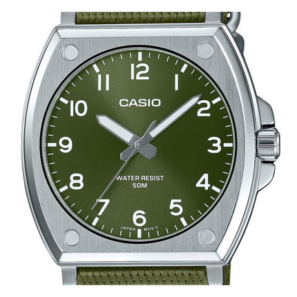 Casio Standard Analog Cloth Strap Green Dial Quartz MTP-E730C-3AV Men's Watch