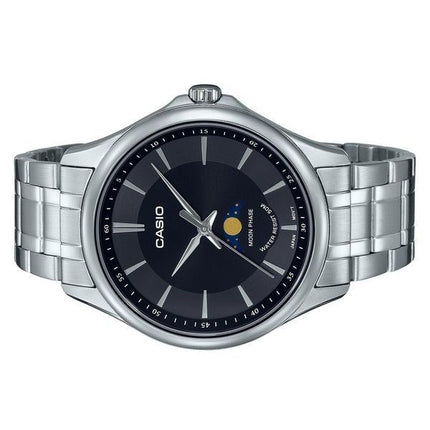 Casio Standard Analog Moon Phase Black Dial Quartz MTP-M100D-1A Mens Watch