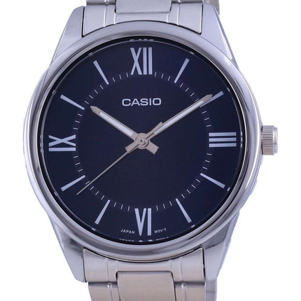 Casio Blue Dial Stainless Steel Analog Quartz MTP-V005D-2B5 MTPV005D-2 Mens Watch