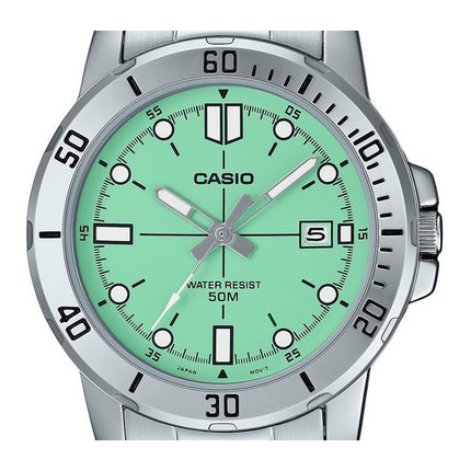 Casio Standard Analog Stainless Steel Mint Green Dial Quartz MTP-VD01D-3E1V Men's Watch