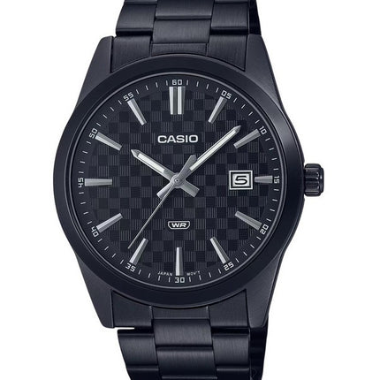 Casio Standard Analog Black Ion Plated Stainless Steel Black Dial Quartz MTP-VD03B-1A Men's Watch