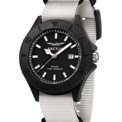 Sector Save The Ocean Black Sunray Dial Quartz R3251539003 Men's Watch