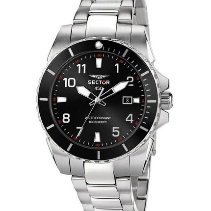 Sector 450 Date And Time Stainless Steel Black Dial Quartz R3253276009 100M Mens Watch