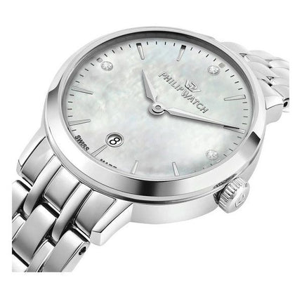 Philip Watch Audrey Crystal Accents Mother Of Pearl Dial Quartz R8253150512 Womens Watch