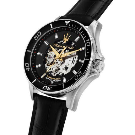 Maserati Sfida 2024 Year Of The Dragon Limited Edition Black Skeleton Dial Automatic R8821140003 100M Mens Watch