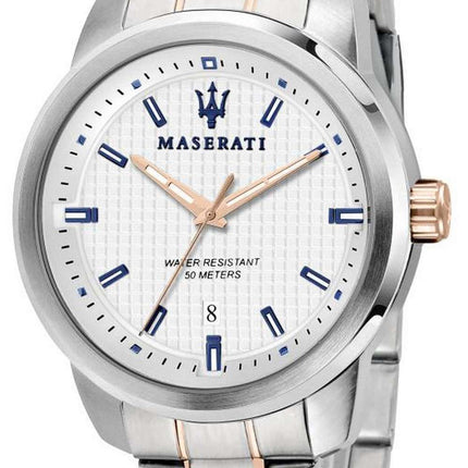 Maserati Successo White Dial Stainless Steel Quartz R8853121005 Mens Watch