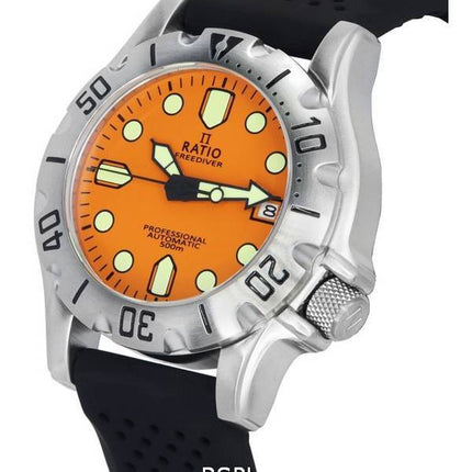 Ratio FreeDiver Professional Sapphire Orange Dial Automatic RTF011 500M Men's Watch