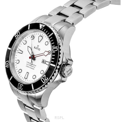 Ratio FreeDiver Sapphire Stainless Steel White Dial Automatic RTFL833 200M Women's Watch