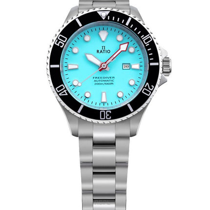 Ratio FreeDiver Sapphire Stainless Steel Ice Blue Dial Automatic RTFL837 200M Women's Watch