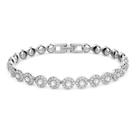 Swarovski Una Angelic Clear Crystals And Rhodium Plated Tennis Bracelet 5071173 For Women