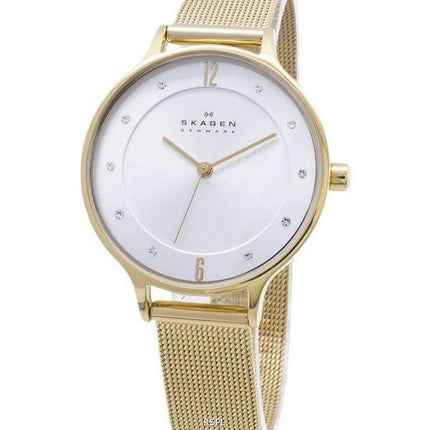 Skagen Anita Gold Tone Mesh Bracelet Crystallized SKW2150 Women's Watch