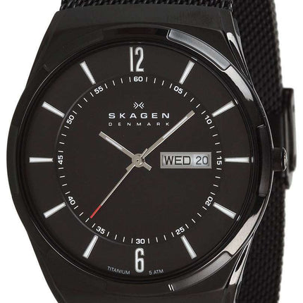 Skagen Melbye Black Titanium Case with Mesh Band SKW6006 Men's Watch