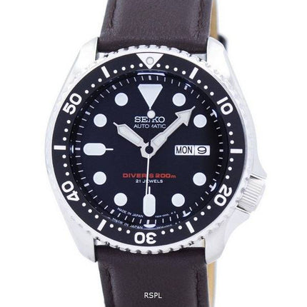 Seiko Automatic Diver's Ratio Dark Brown Leather SKX007J1-LS11 200M Men's Watch