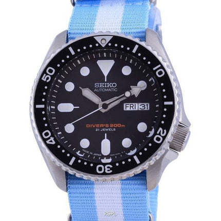 Seiko Automatic Divers Japan Made Polyester SKX007J1-var-NATO24 200M Mens Watch