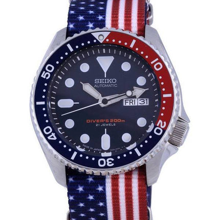 Seiko Automatic Divers Polyester Japan Made SKX009J1-var-NATO27 200M Mens Watch