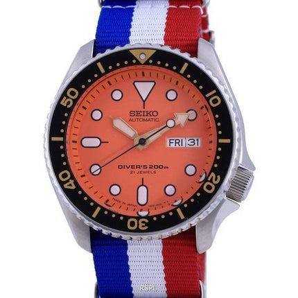 Seiko Automatic Divers Japan Made Polyester SKX011J1-var-NATO25 200M Mens Watch