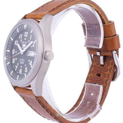 Seiko 5 Sports Automatic Japan Made Ratio Brown Leather SNZG09J1-LS9 Men's Watch