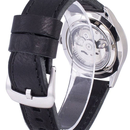 Seiko 5 Sports Automatic Ratio Black Leather SNZG09K1-LS8 Men's Watch