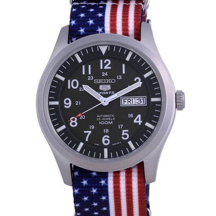 Seiko 5 Sports Military Automatic Polyester SNZG09K1-var-NATO27 100M Mens Watch