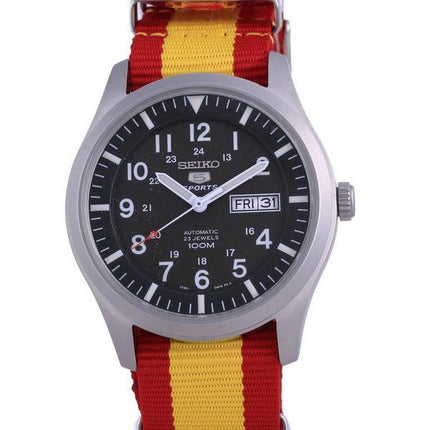 Seiko 5 Sports Military Automatic Polyester SNZG09K1-var-NATO29 100M Mens Watch