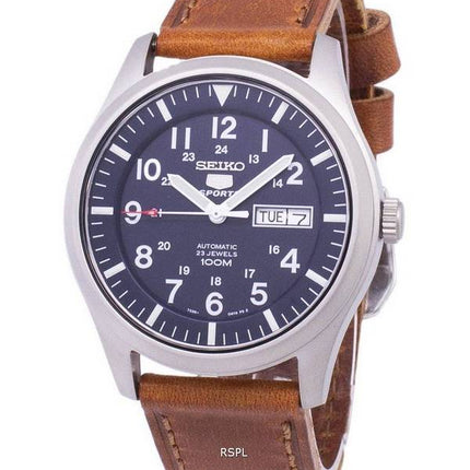 Seiko 5 Sports Automatic Ratio Brown Leather SNZG11K1-LS9 Men's Watch