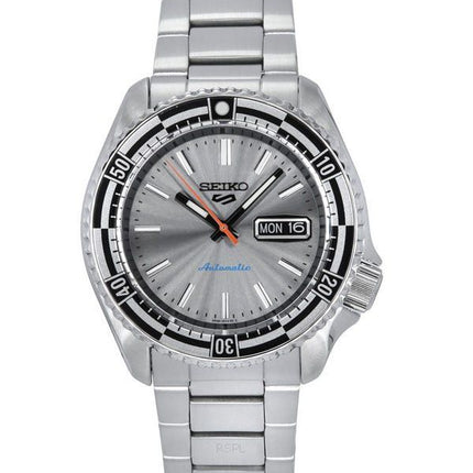 Seiko 5 Sports SKX Style Special Edition Stainless Steel Silver Dial Automatic SRPK09K1 100M Mens Watch