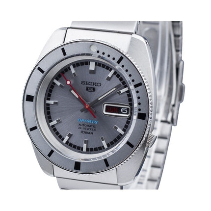 Seiko 5 Sports 1968 Recreation Limited Edition Silver Grey Dial Automatic SRPL03K1 100M Men's Watch With Extra Strap