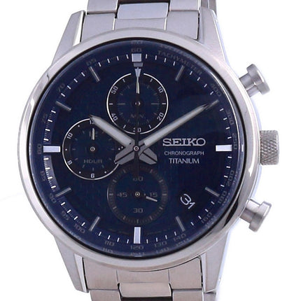 Seiko Discover More Titanium Chronograph Quartz SSB387P1 100M Men's Watch