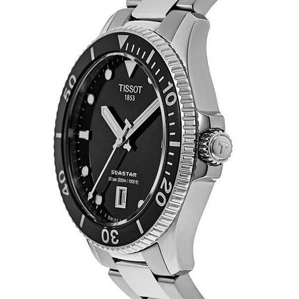 Tissot T-Sport Seastar 1000 Stainless Steel Black Dial Quartz Divers T120.210.11.051.00 300M Unisex Watch