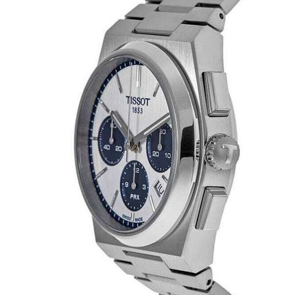 Tissot PRX T-Classic Chronograph White Dial Automatic T137.427.11.011.01 100M Mens Watch