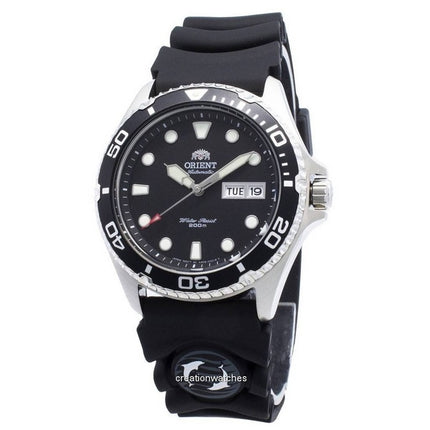 Refurbished Orient Ray II Rubber Strap Black Dial Automatic FAA02007B9 200M Men's Watch