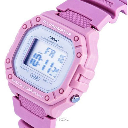 Casio Youth Digital Resin Quartz W-218HC-4A W218HC-4 Womens Watch