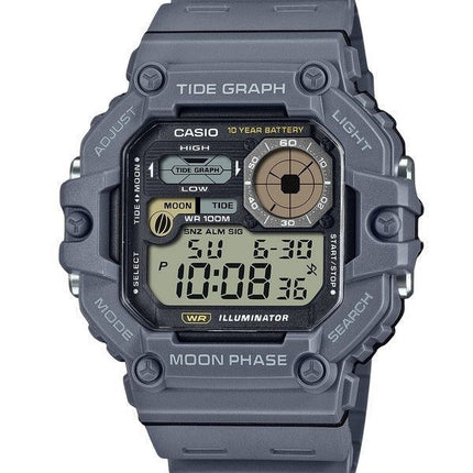 Casio Standard Digital Graph Moon Phase Resin Strap Quartz WS-1700H-8AV 100M Men's Watch