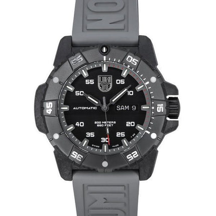 Luminox Master Carbon SEAL Grey Rubber Strap Black Dial Swiss Automatic Divers XS.3862 200M Mens Watch