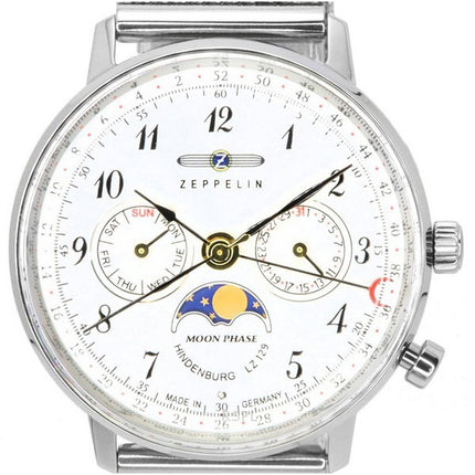 Zeppelin LZ129 Hindenburg Moonphase Silver Dial Quartz 7037M1 Women's Watch