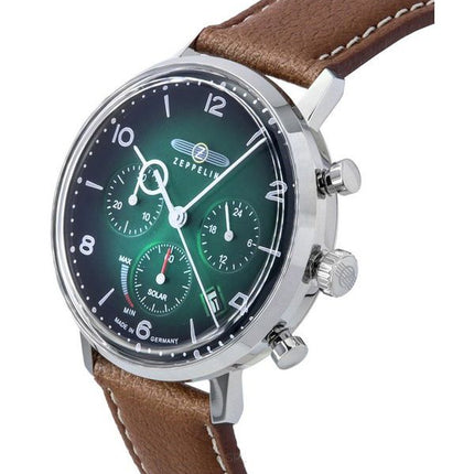 Zeppelin LZ129 Hindenburg Chronograph Dark Green Biogranulate Dial Solar 80864_N Men's Watch