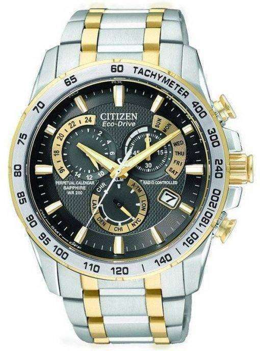 Citizen Atomic Perpetual Chronograph Eco-Drive AT4004-52E Mens Watch