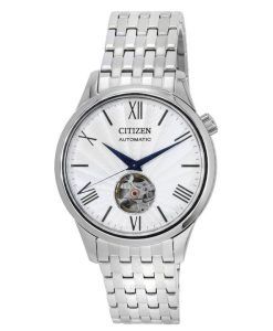 Citizen Stainless Steel Open Heart Silver Dial Automatic NH9130-84A Men's Watch