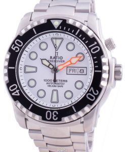 Ratio FreeDiver Helium-Safe 1000M Sapphire Automatic 1068HA96-34VA-WHT Men's Watch