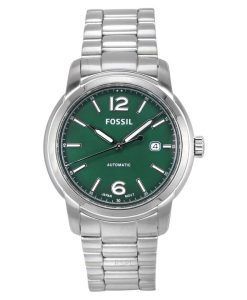 Fossil Heritage Stainless Steel Green Dial Automatic ME3224 Unisex Watch