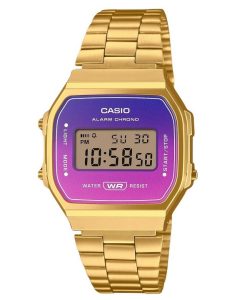 Casio Vintage Digital Gold Tone Stainless Steel Bracelet Quartz A168WERG-2A Unisex Watch