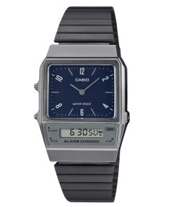Casio Vintage Analog Digital Dual Time Stainless Steel Bracelet Blue Dial Quartz AQ-800EB-2A Unisex Watch