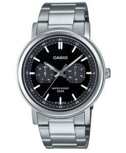 Casio Standard Analog Stainless Steel Black Dial Quartz MTP-E335D-1EV Men's Watch